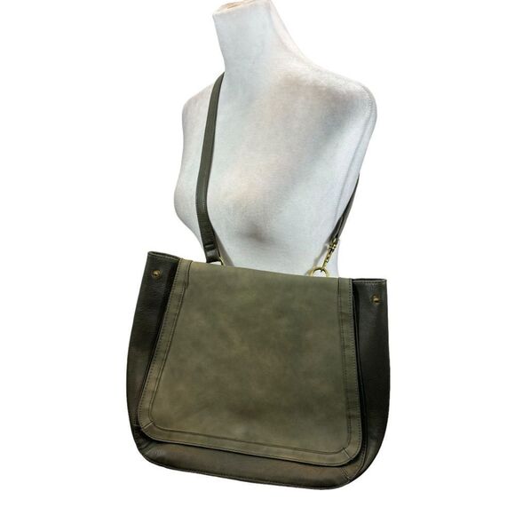 Ladies Universal Thread Green Faux Leather/Suede‎ Handbag Backpack - Picture 2 of 13